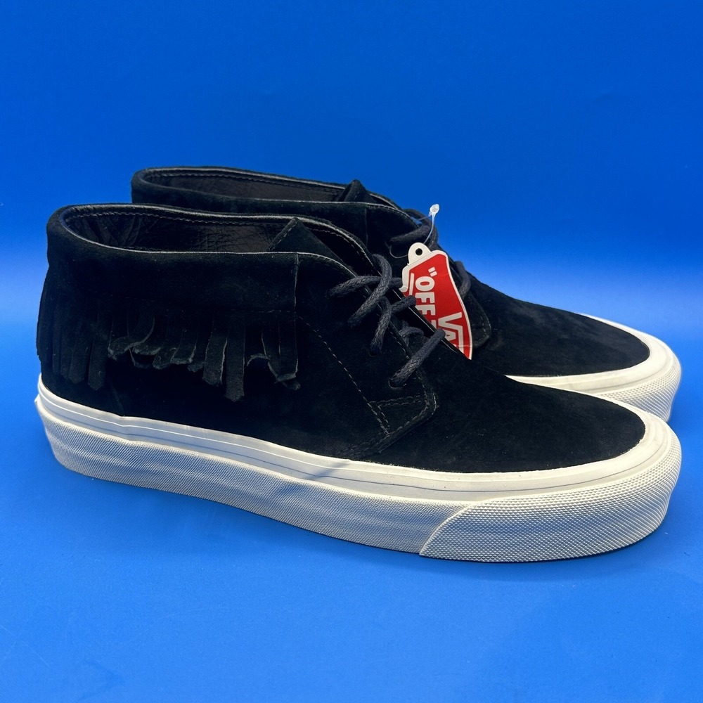 VANS UltraCush Black Suede Low Top Fringe Sneakers Shoes Women's Size US 7.5